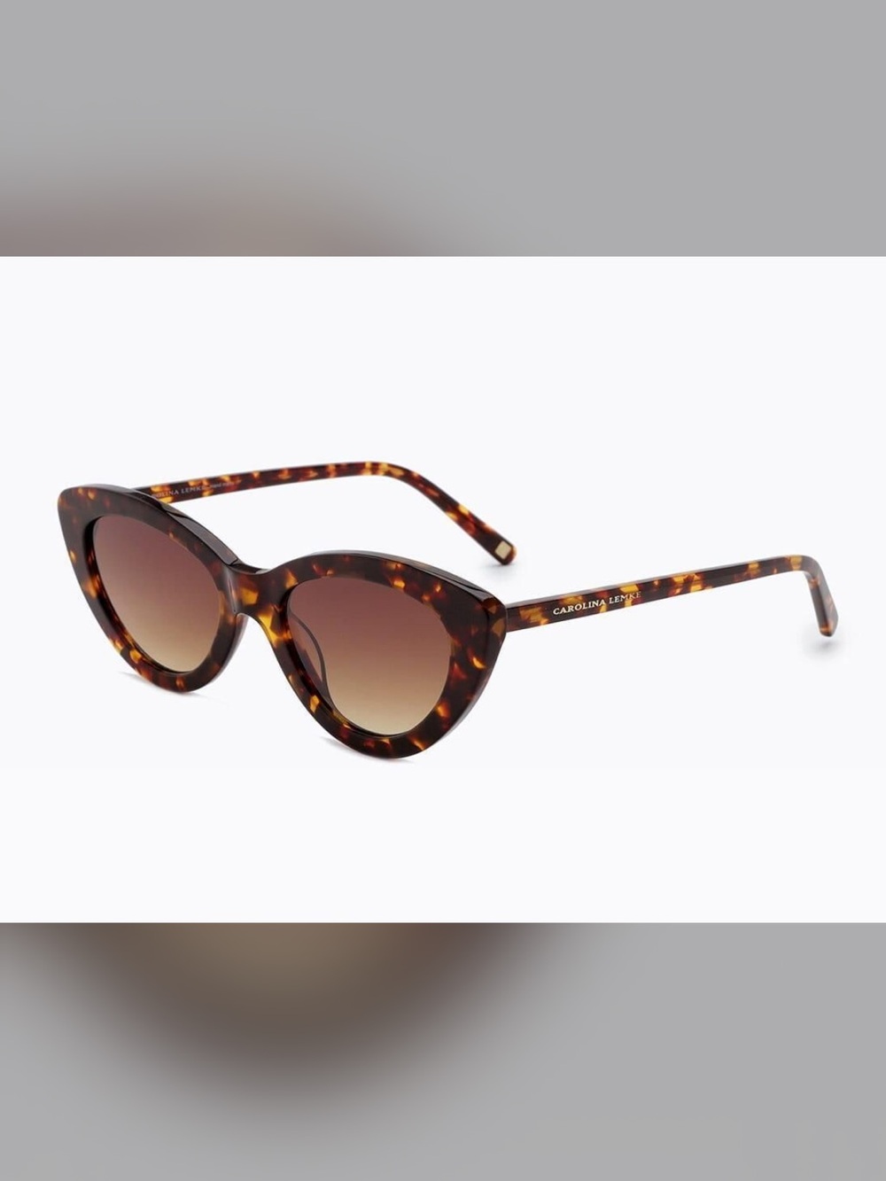Carolina Lemke Tortoiseshell Cat-Eye Sunglasses - Brown Gradient